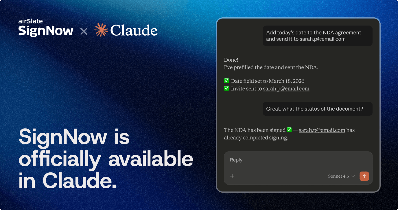 SignNow is now officially available in Claude